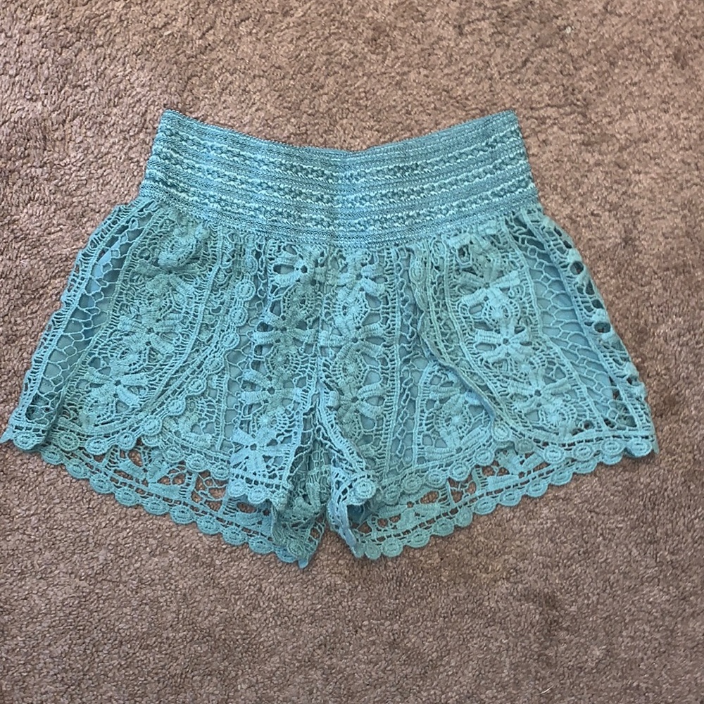 5/$35 Green Lace Shorts